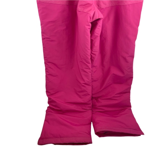 LLBean Kids Cold Buster Snow Bibs Pink Overalls Zip Front Insulated SIZE 18 - Picture 5 of 13